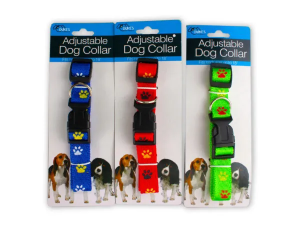 Dukes DI188 — Dog Collar with Paw Print Design