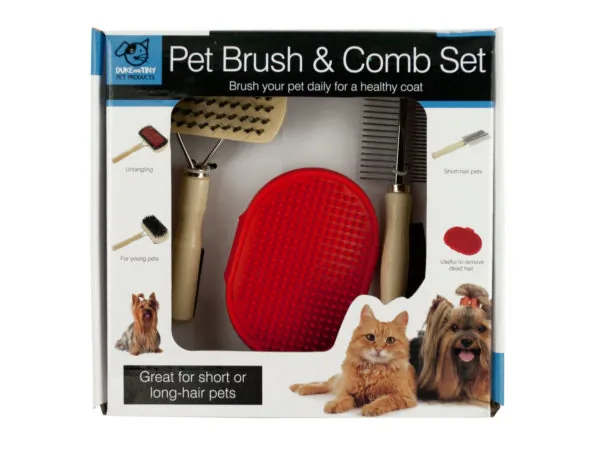 Dukes OL986 — Pet Brush & Comb Grooming Set