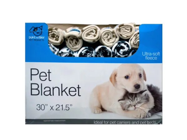 Dukes GR177 — Ultra-Soft Paw Print Pet Blanket - Countertop Display
