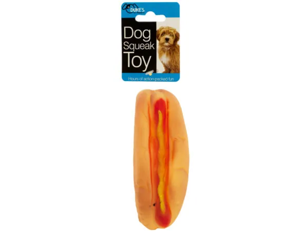 Dukes DI554 — Realistic Hot Dog Squeaky Toy for Dogs