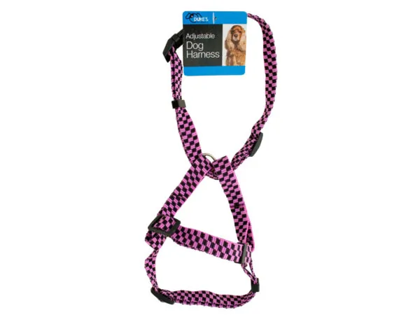 Dukes DI559 — Stylish Pink Adjustable Nylon Dog Harness for Pets