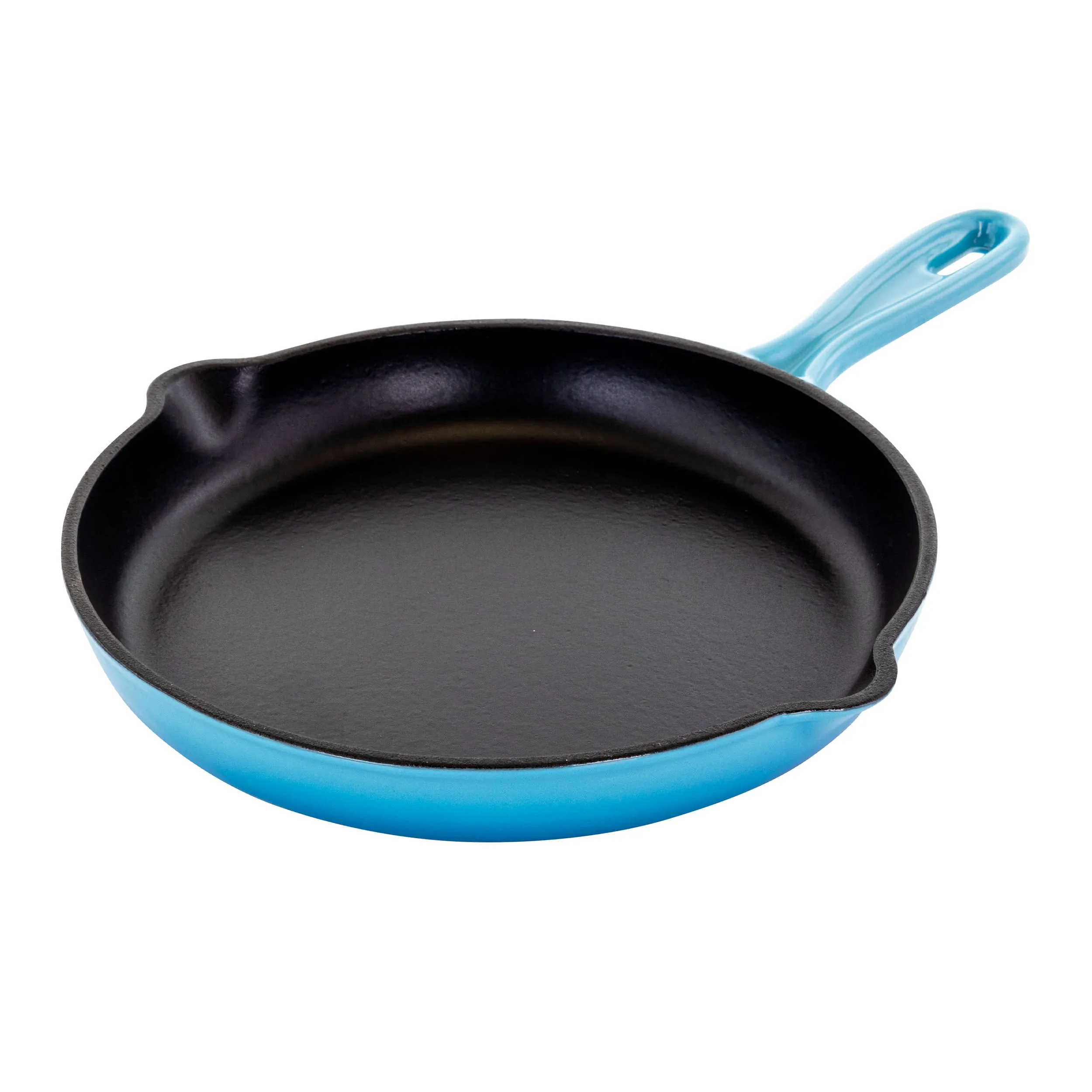 MegaChef MG-FR26-AB — MegaChef Round 10.25 Inch Enameled Cast Iron Skillet in Gradient Dark Blue