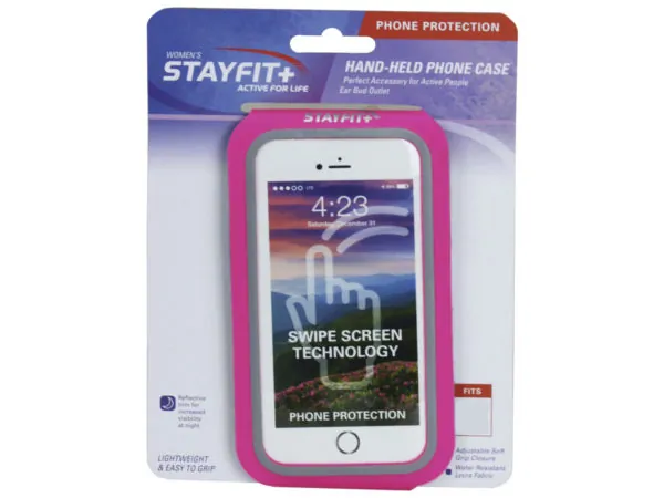 bulk buys EN618 - Neon Pink Water-Resistant Handheld Phone Case