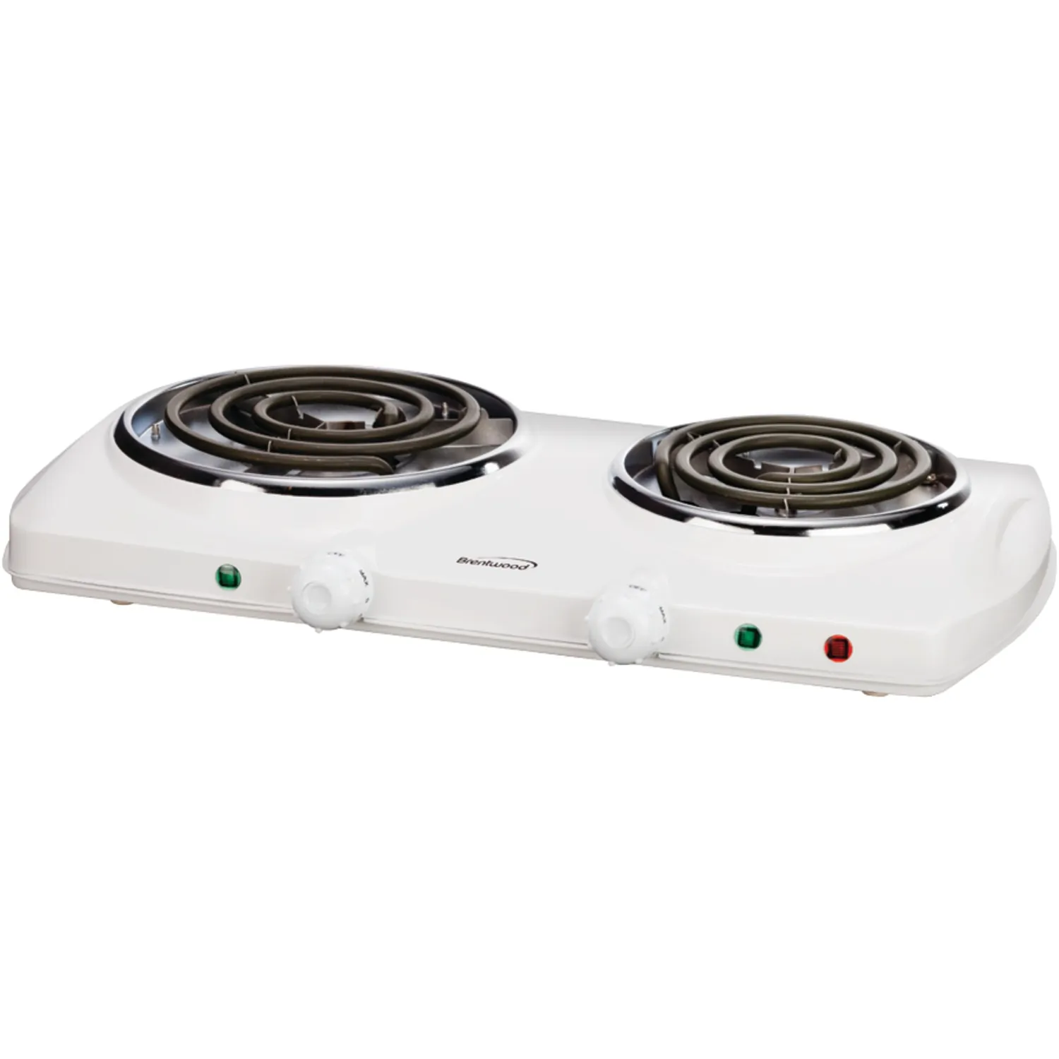 Brentwood TS-368 — Brentwood Electric 1500W Double Burner Spiral White