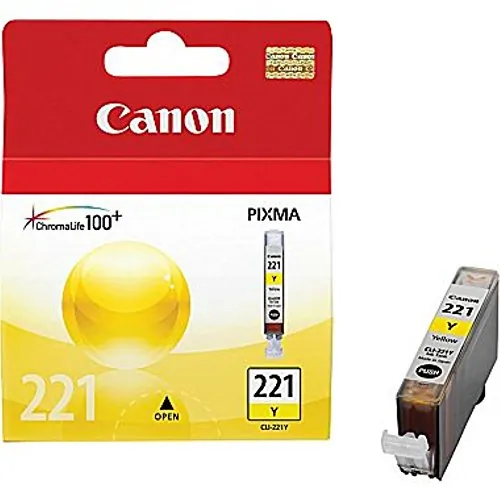 CANON 2949B001 — Canon CLI-221Y Ink Cartridge - Inkjet - 530 Pages - Yellow - 1 Each