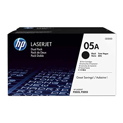 HP HEWCE505D — HP 05A LaserJet Toner Cartridge Dual Pack Black CE505D