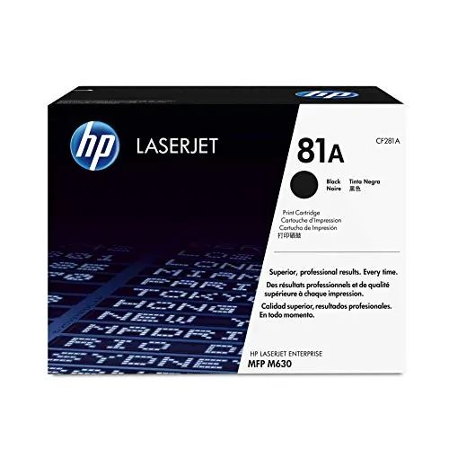 HP CF281A — HP 81A (CF281A) Laser Toner Cartridge - Single Pack - Black - 1 Each - 10500 Pages