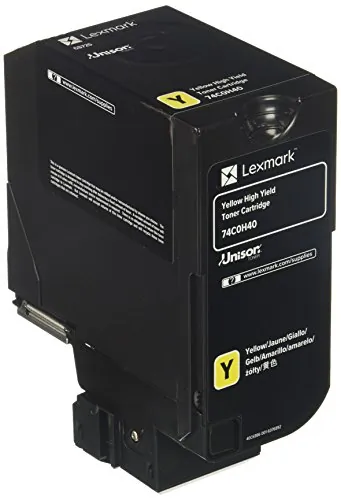 Lexmark 74C0H40 — LEXMARK 74C0H40 YELLOW TONER CARTRIDGE FOR USE IN CS/CX725 ESTIMATED YIELD 12K