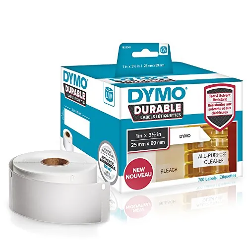 DYMO 1933081 — DYMO LW DURABLE 1IN X 3-1 2IN WHITE POLY, 700 LABELS