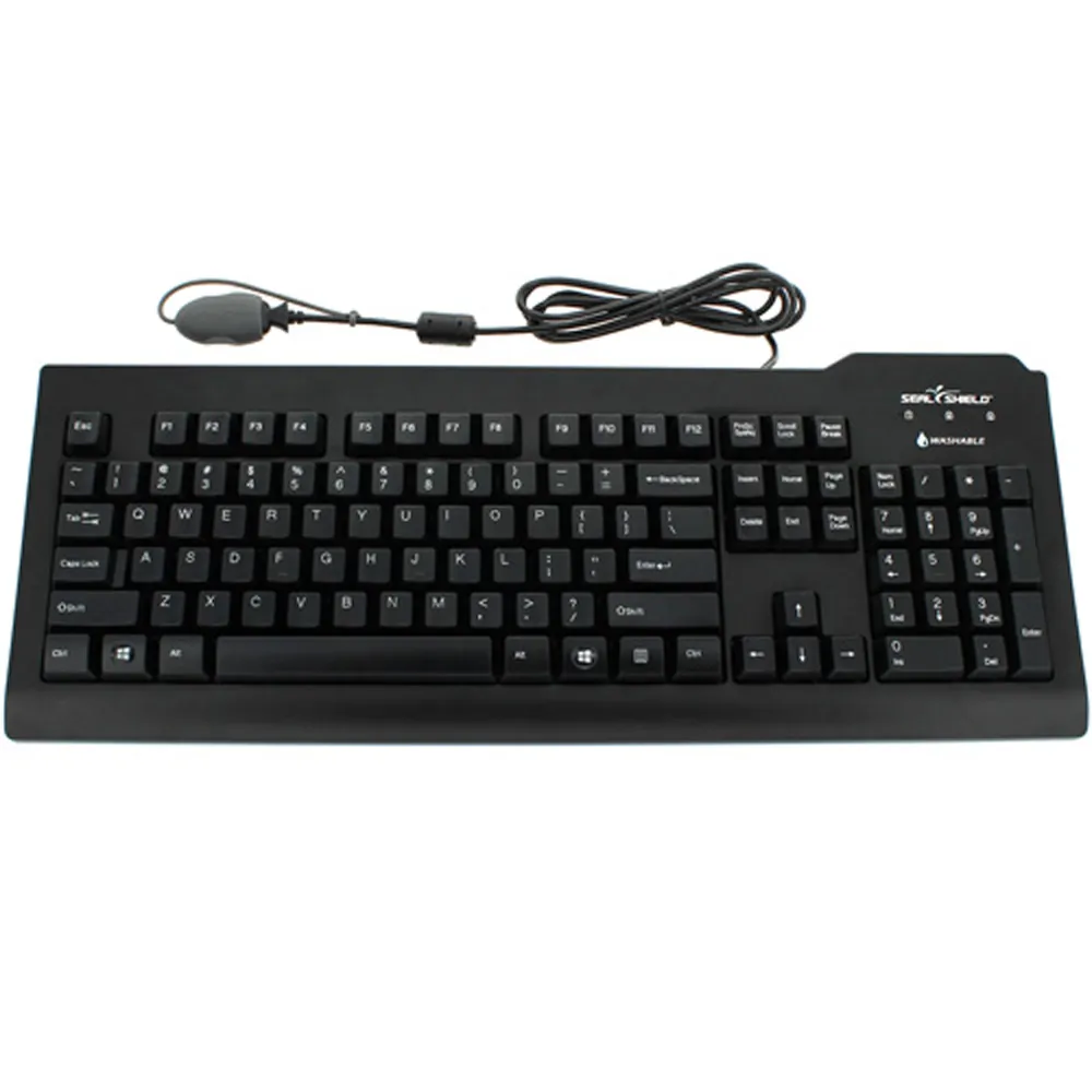 SEAL SHIELD SSKSV207GL — SEAL SHIELD MEDICAL GRADE BACKLIT KEYBOARD W/ KEY LOCKING FUNCTION (LONG CABLE)