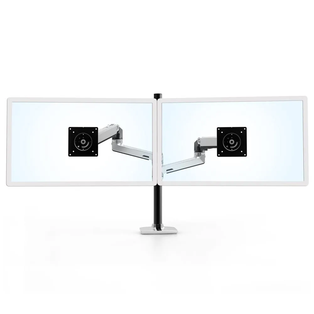 ERGOTRON 45-549-026 — LX DUAL STACKING ARM, TALL POLE, BLACK ACCENTS, POLISHED