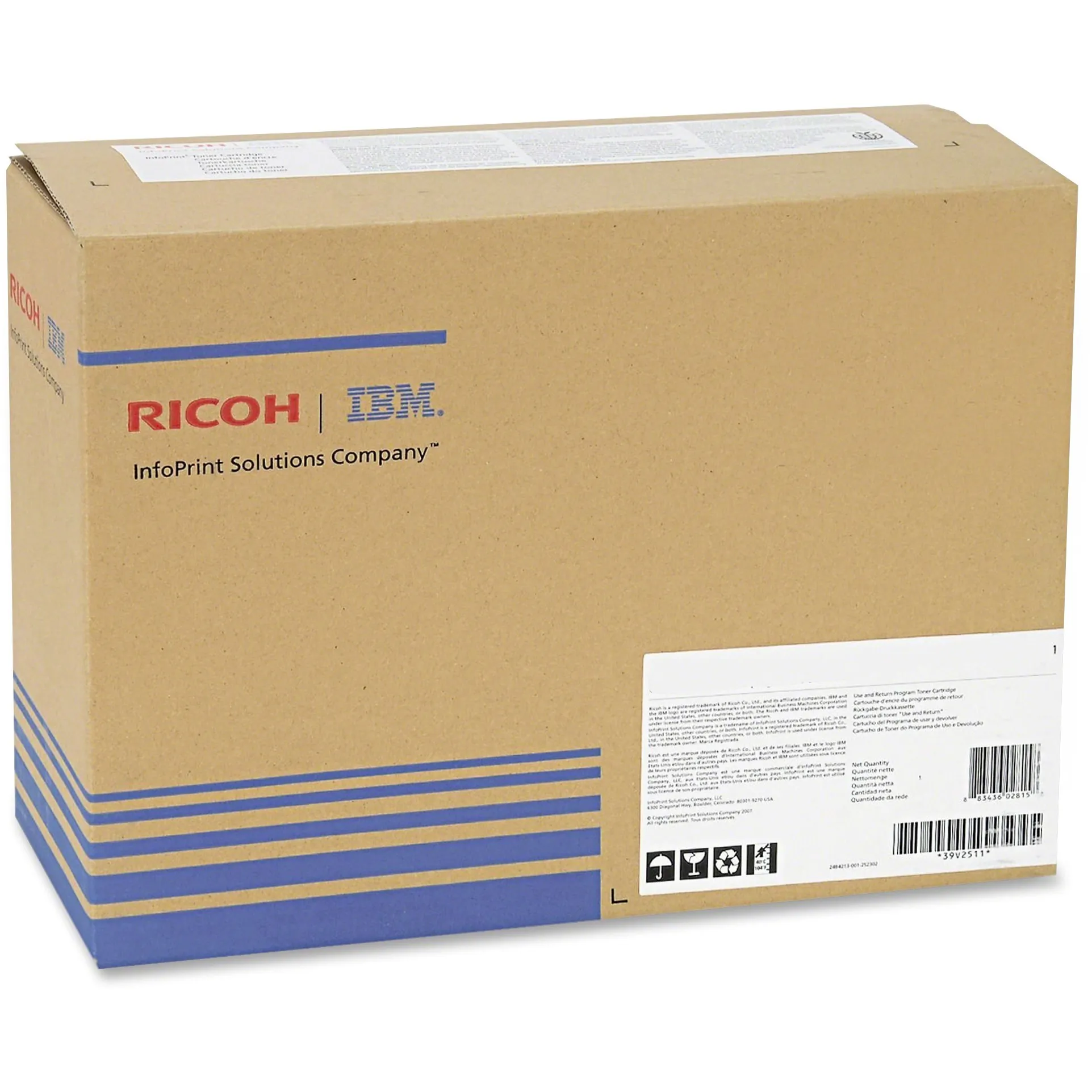 RICOH / Fujitsu RIC406683 - Ricoh Toner Cartridge - Laser - 25000 Pages - Black - 1 Each