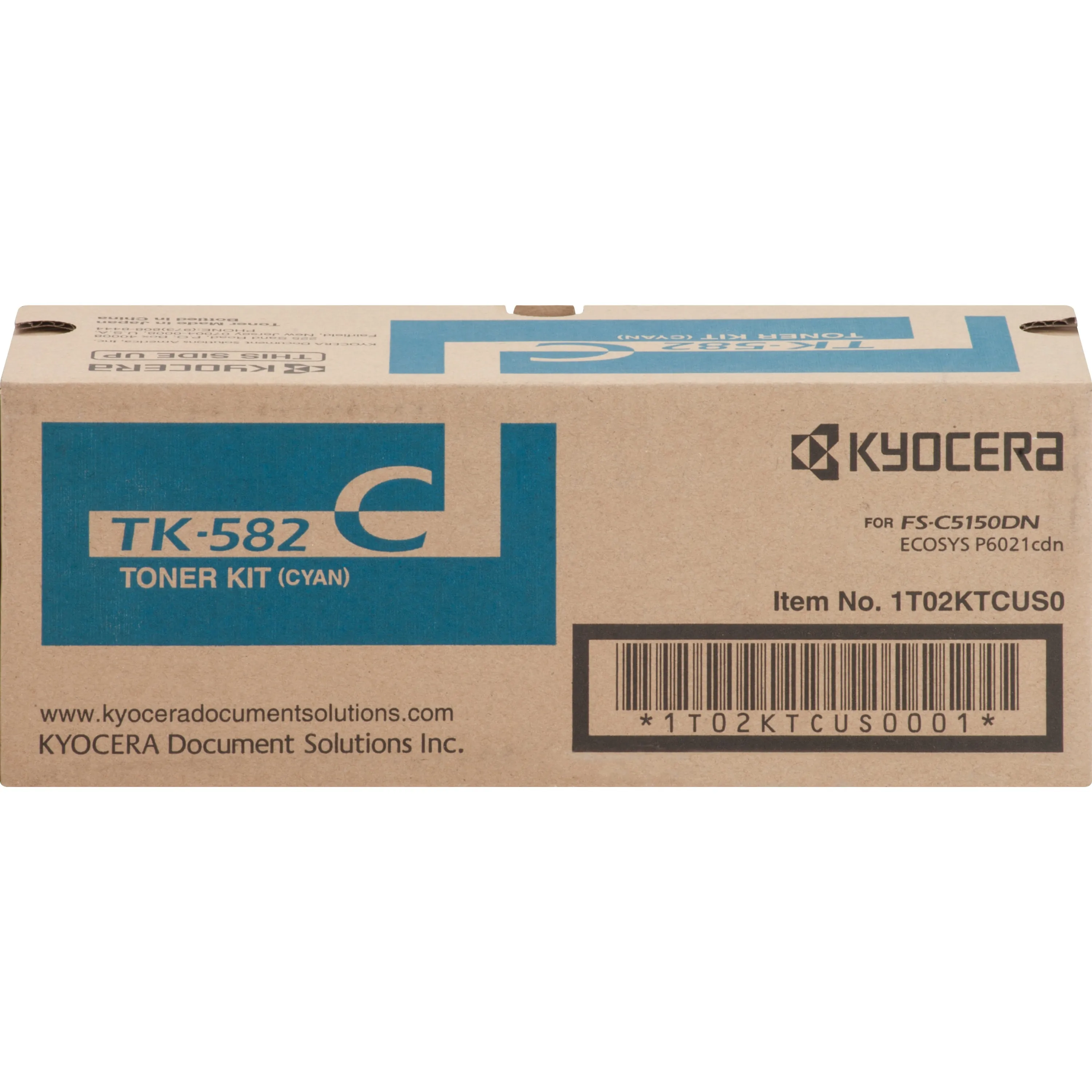 KYOCERA TK582C — Kyocera TK-582C Toner Cartridge - Laser - 2800 Pages - Cyan - 1 Each