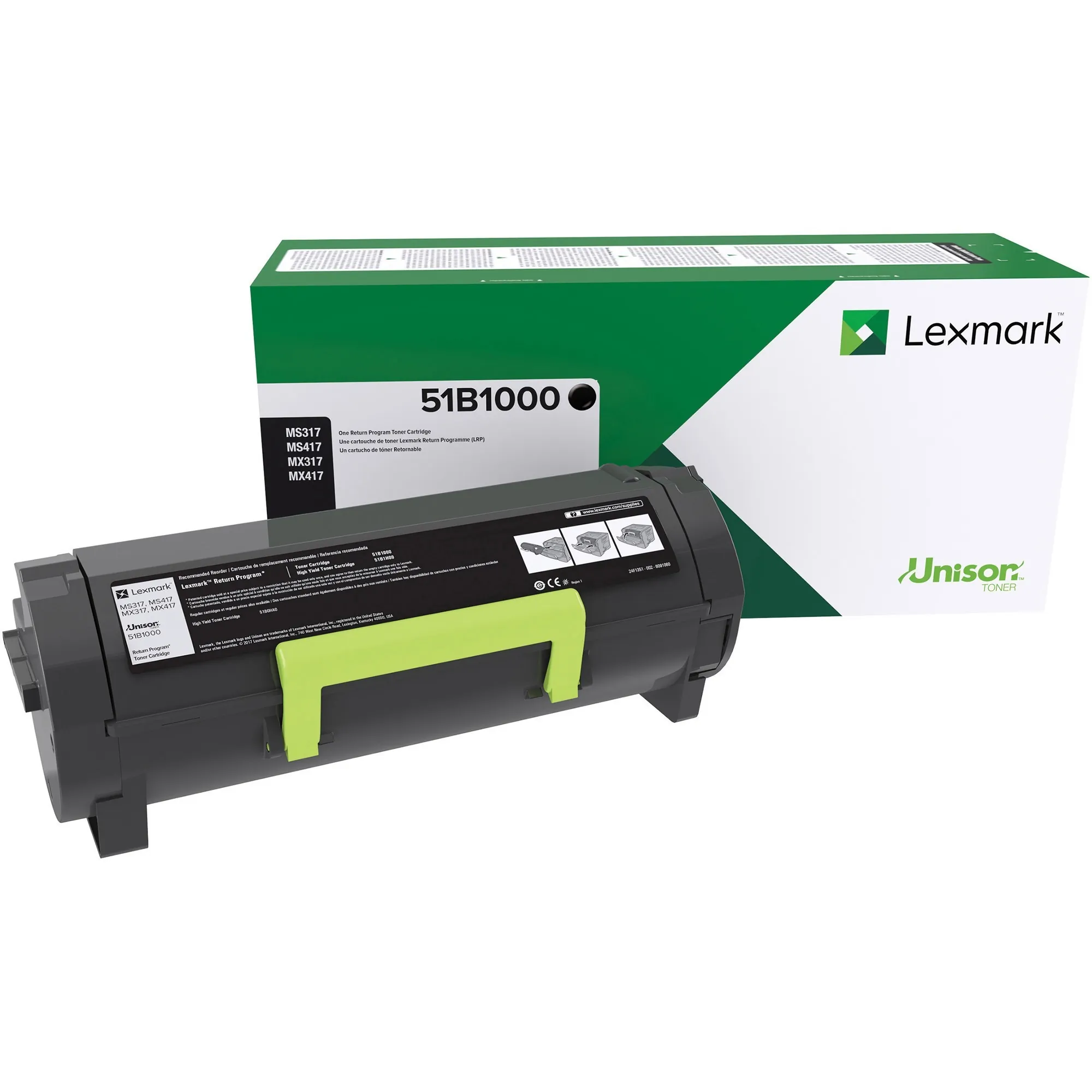 Lexmark 51B1000 — LEXMARK MS/MX317, 417, 517, 617 RETURN PROGRAM 2.5K TONER CARTRIDGE - ESSENTIAL