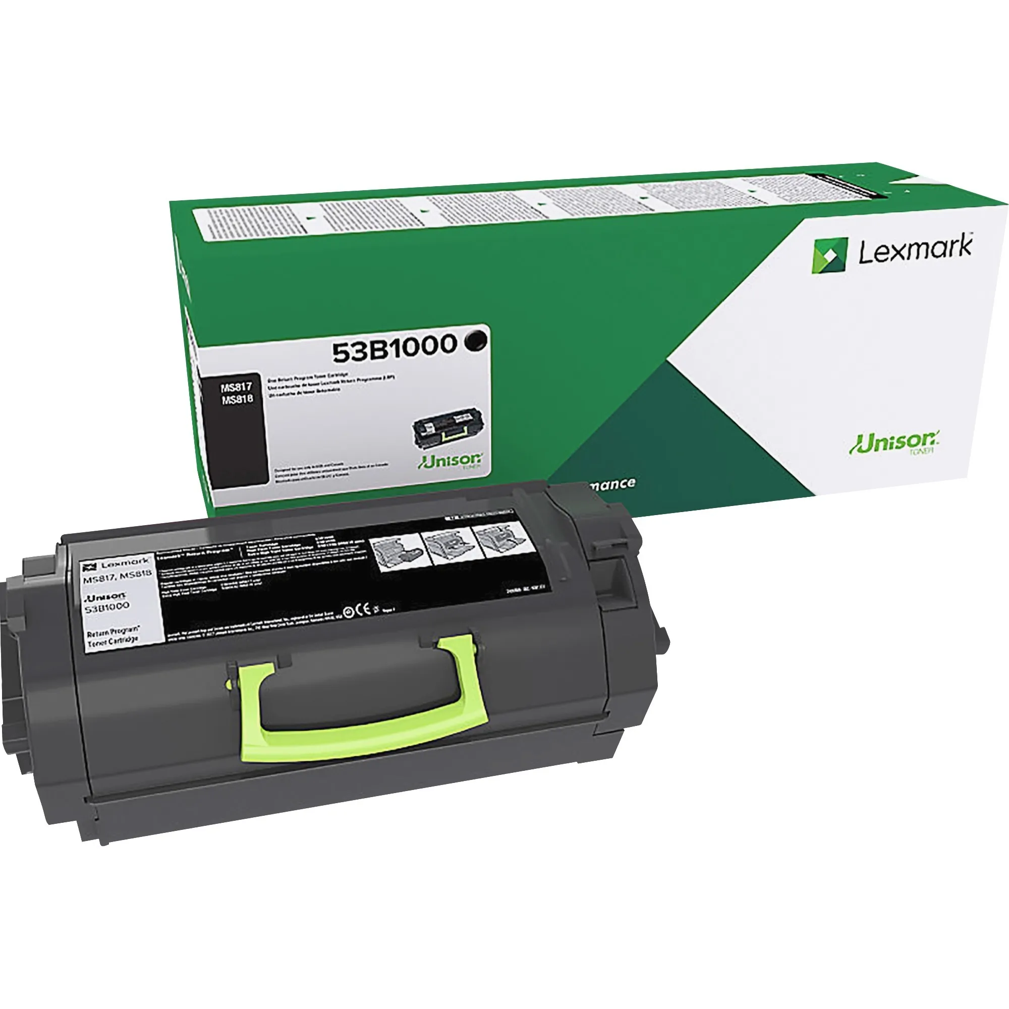 Lexmark 53B1000 — Lexmark Toner Cartridge - Black - Laser - 11000 Pages - 1 Each