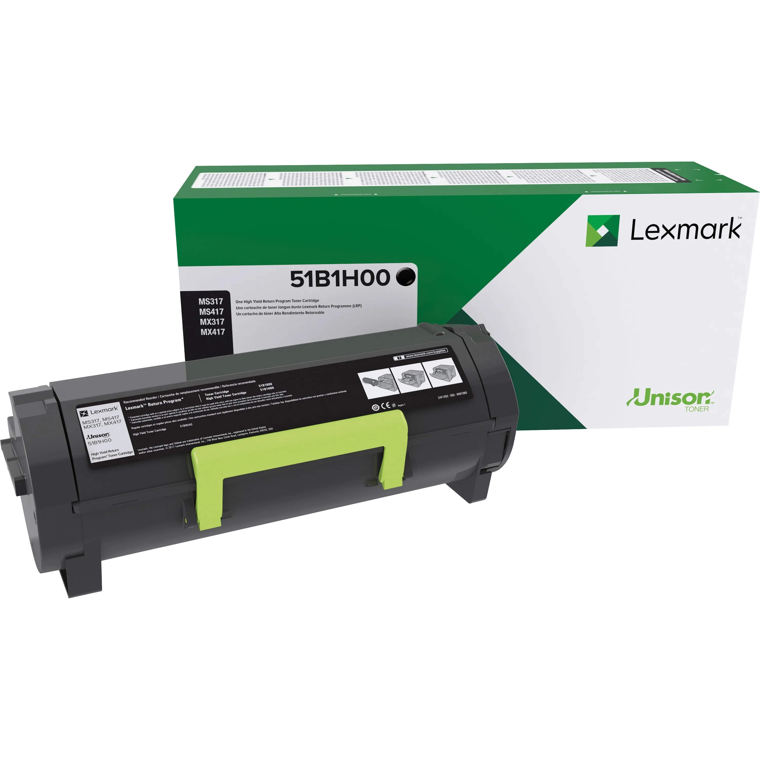 Lexmark 51B1H00 — LEXMARK 51B1H00 RETURN PROGRAM TONER CARTRIDGE FOR USE IN MS/MX417,517,617 ESTIM