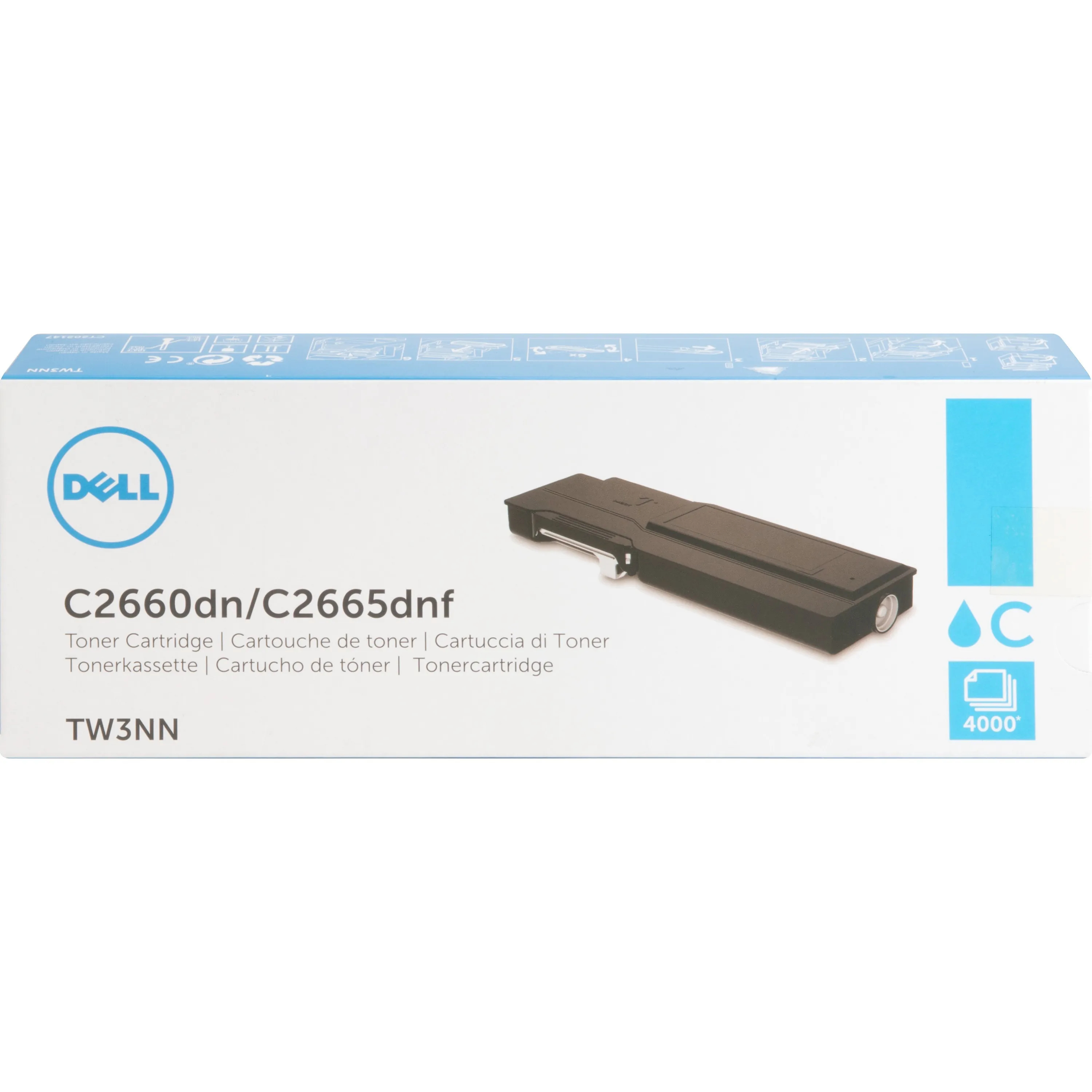 DELL TW3NN — Dell Toner Cartridge - Cyan - Laser - High Yield - 4000 Pages - 1 / Each
