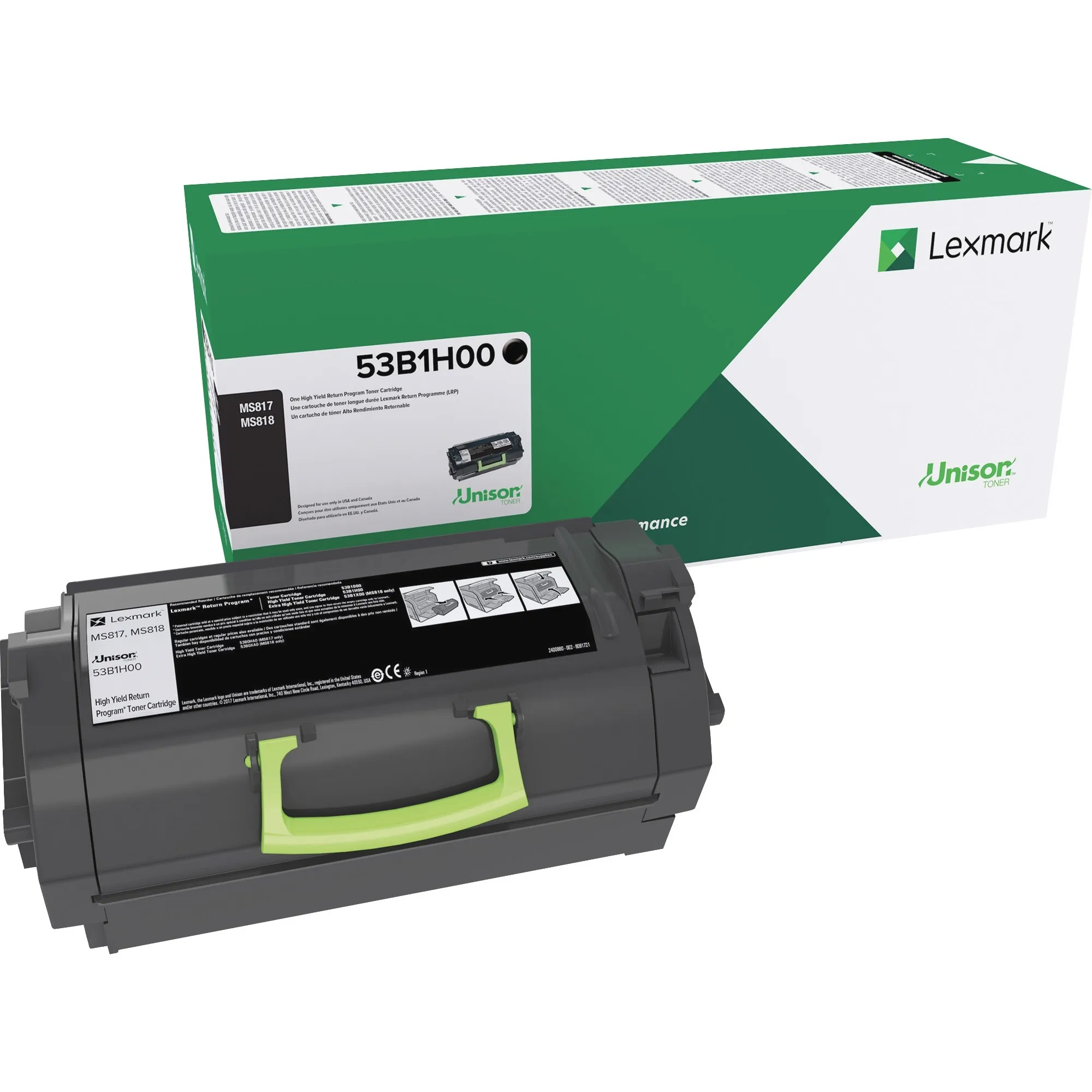 Lexmark 53B1H00 — LEXMARK 53B1H00 RETURN PROGRAM TONER CARTRIDGE FOR USE IN MS817,818,MX717,718 ES