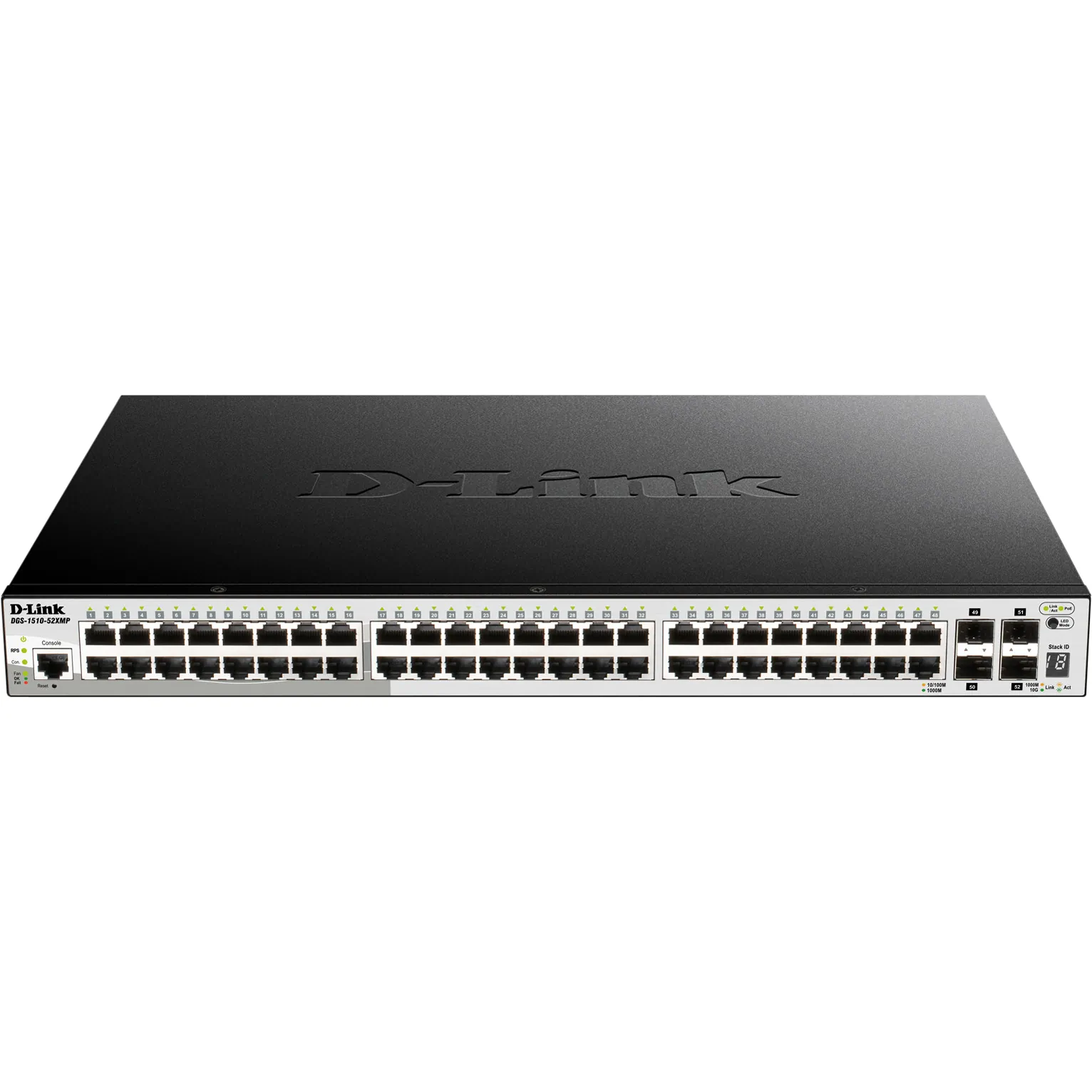 D-Link DGS-1510-52XMP — D-Link Networking DGS-1510-52XMP 52 Port DGS-1510 Gigabit PoE Switch 10GbE SFP+ 370W Brown Box