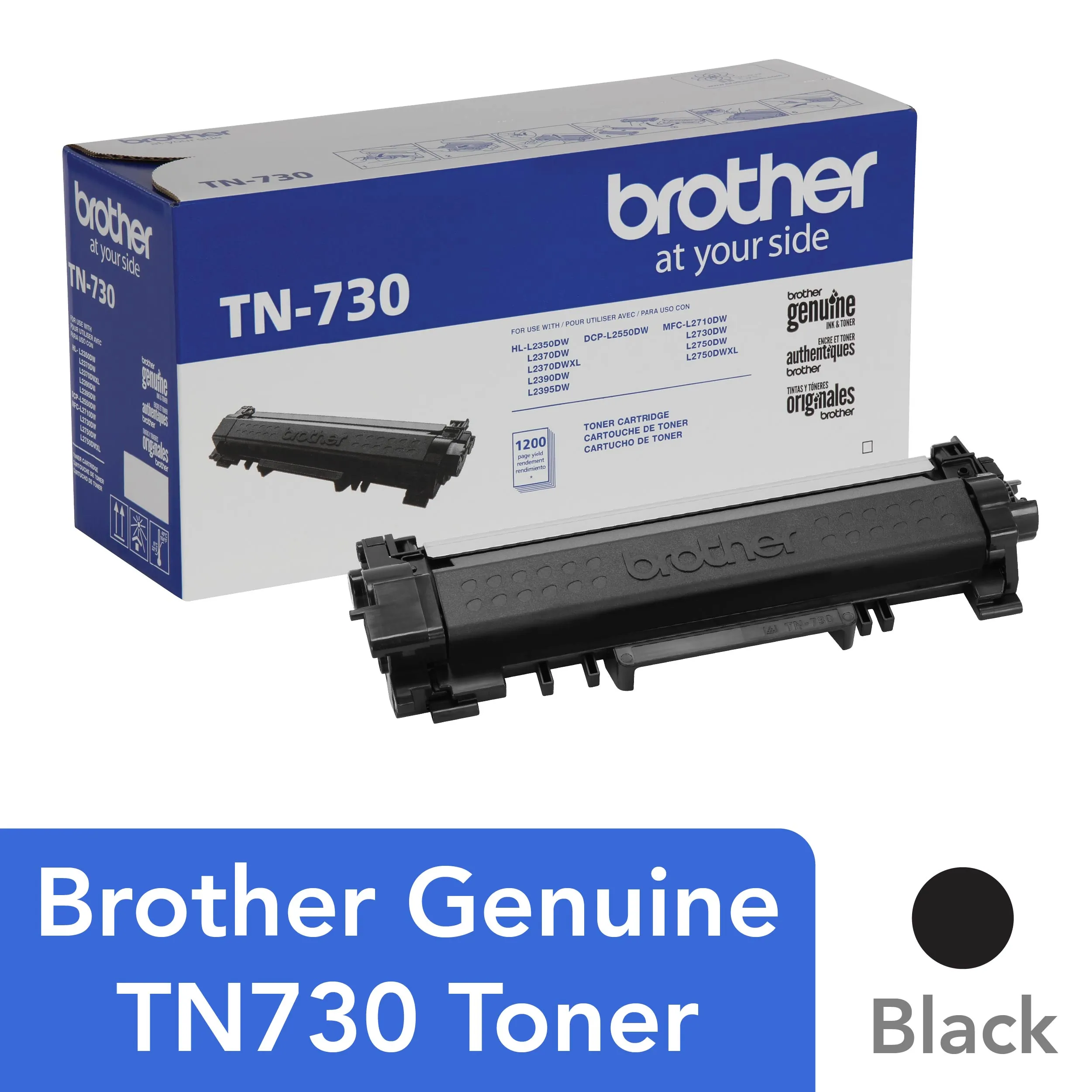 Brother TN730 — TN730 STANDARD-YIELD TONER, BLACK TONER CARTRIDGE, YIELDS APPROX. 1200 PAGES