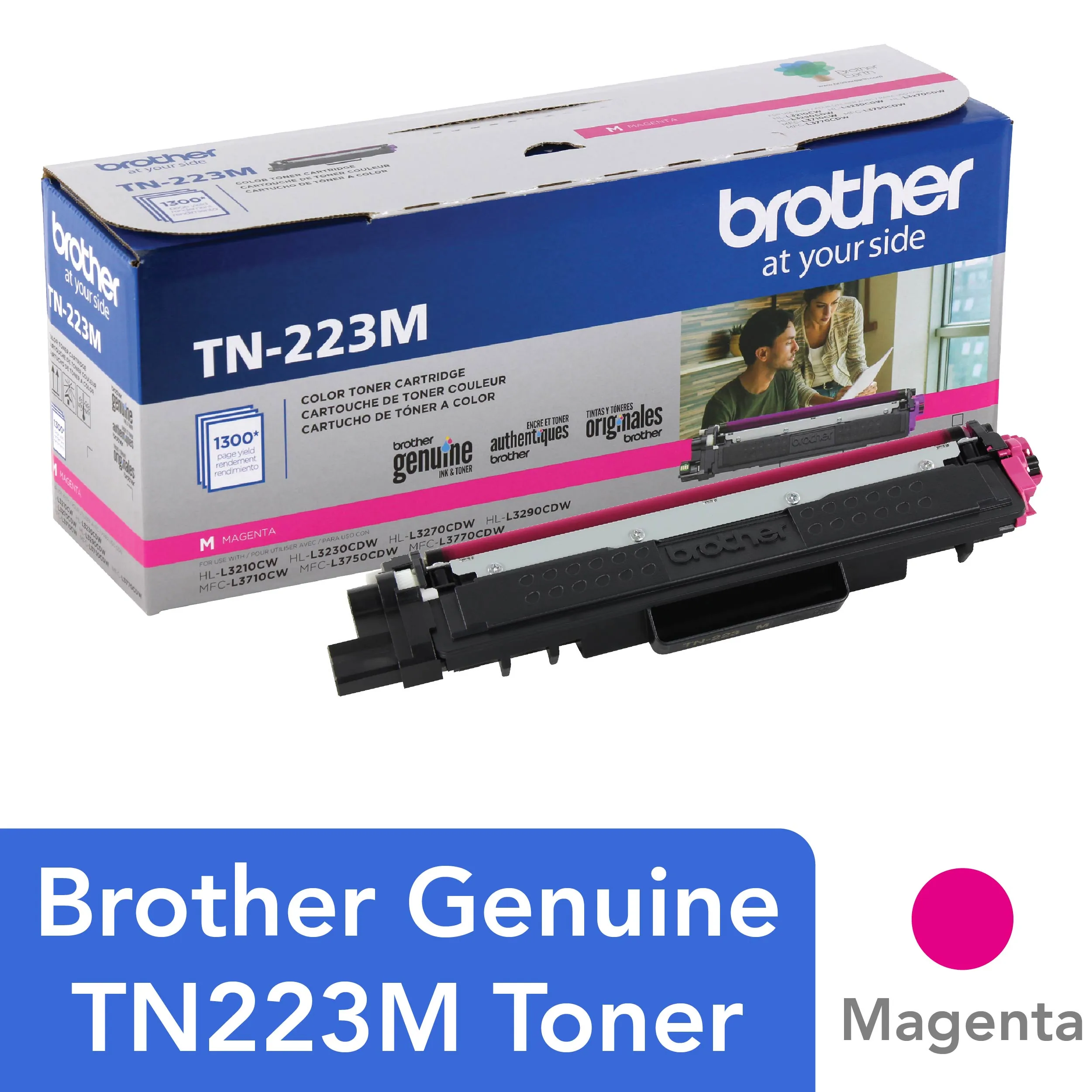 Brother TN223M — TONER CARTRIDGE - MAGENTA - UP TO 1300 PAGES - HL-L3210CW, HL-L3230CDW, HL-L3270