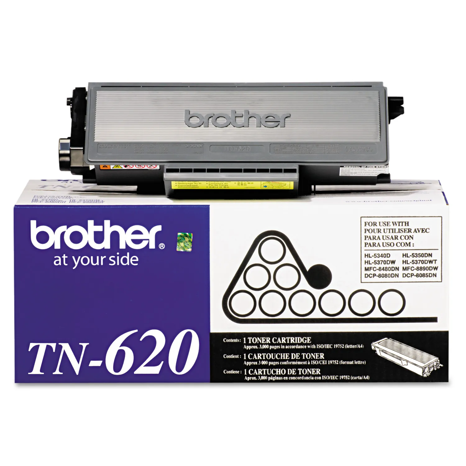 Brother TN620 — Brother TN620 Toner Cartridge - Laser - 3000 Pages - Black - 1 Each
