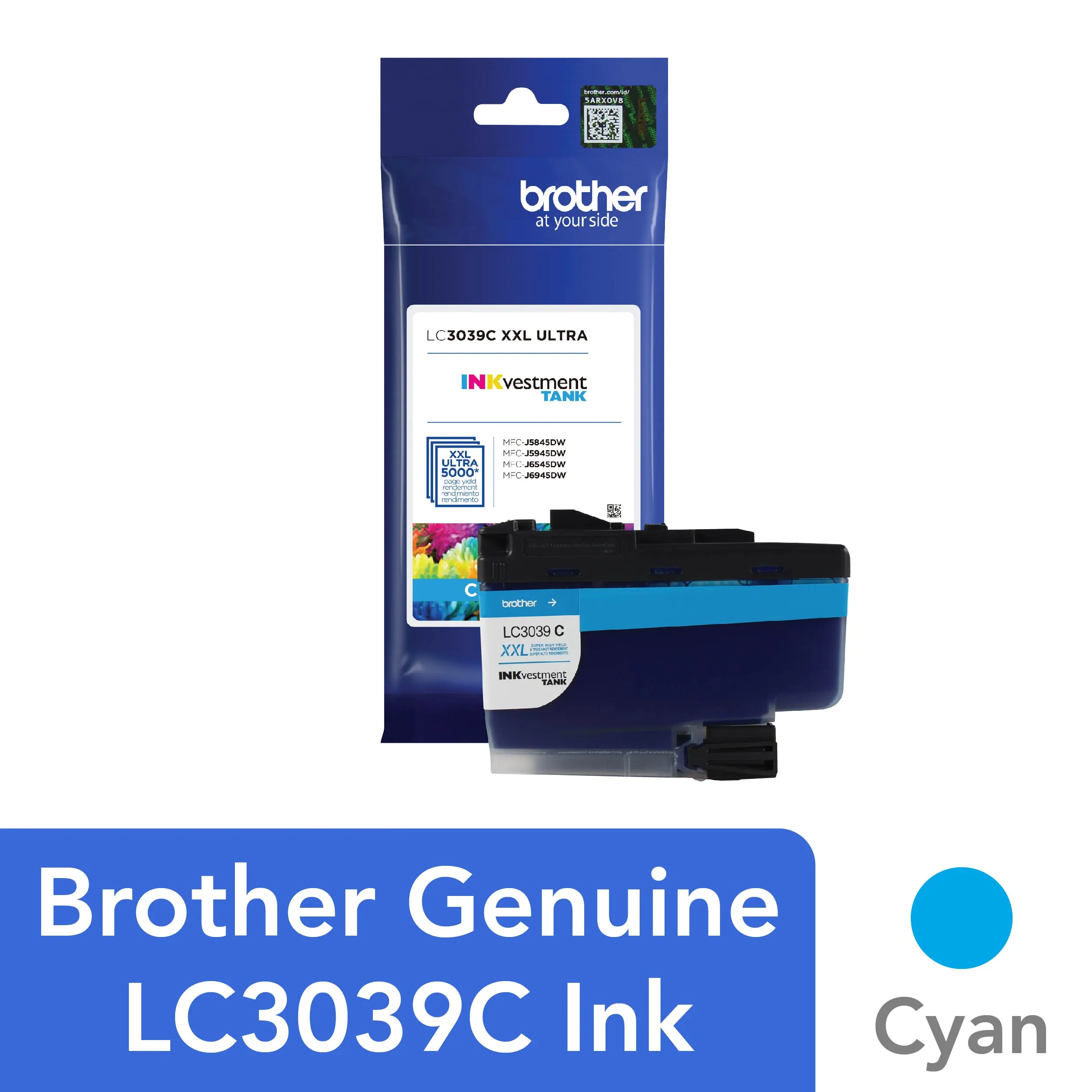Brother LC3039C — INK CARTRIDGE - CYAN - UP TO 5000 PAGES - BROTHER GENUINE LC3039C IS FOR USE WIT