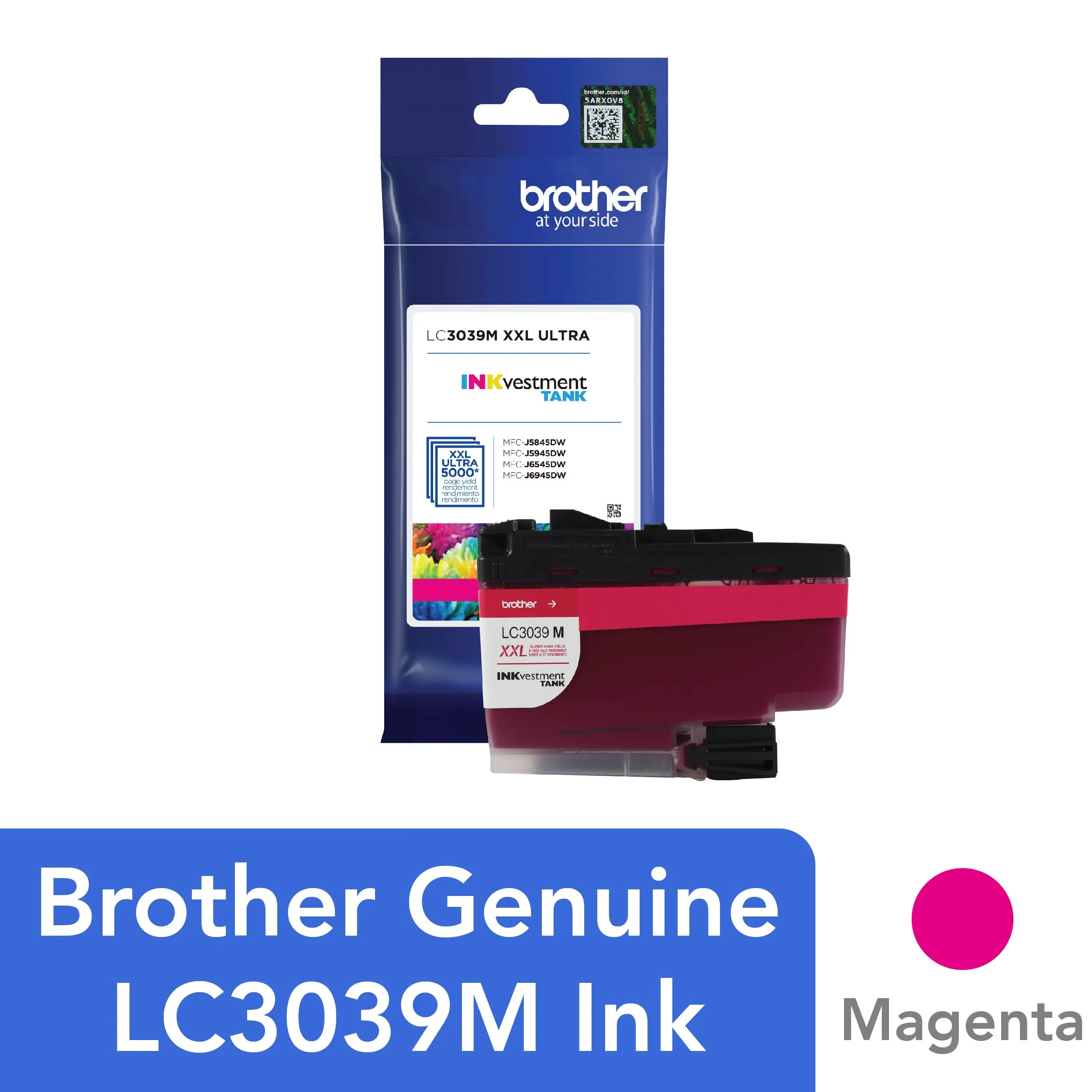 Brother LC3039M — INK CARTRIDGE - MAGENTA - UP TO 5000 PAGES - BROTHER GENUINE LC3039M IS FOR USE