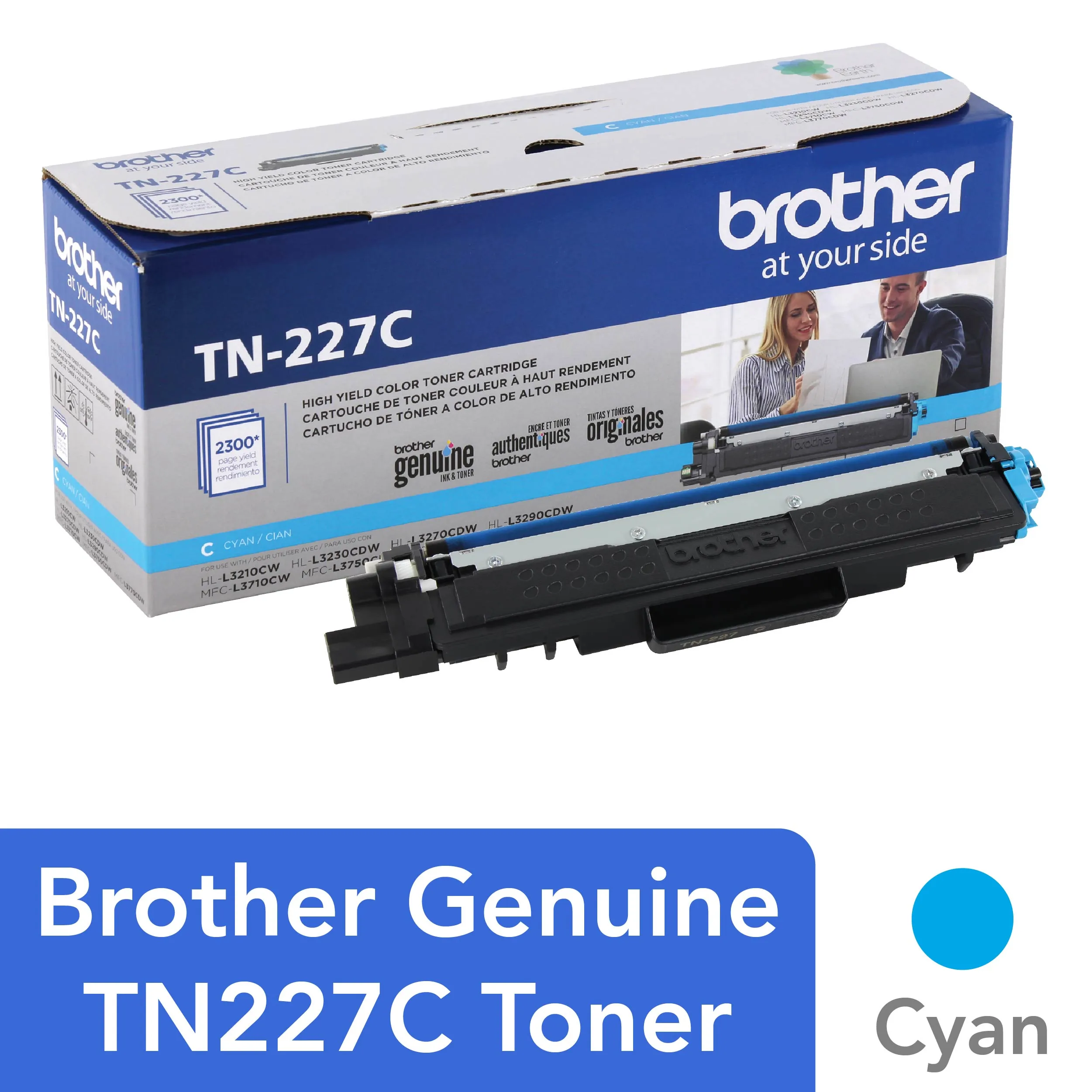 Brother TN227C — Brother TN-227C High Yield Cyan Toner Cartridge - Laser - High Yield - 2300 Pages - 1 Each