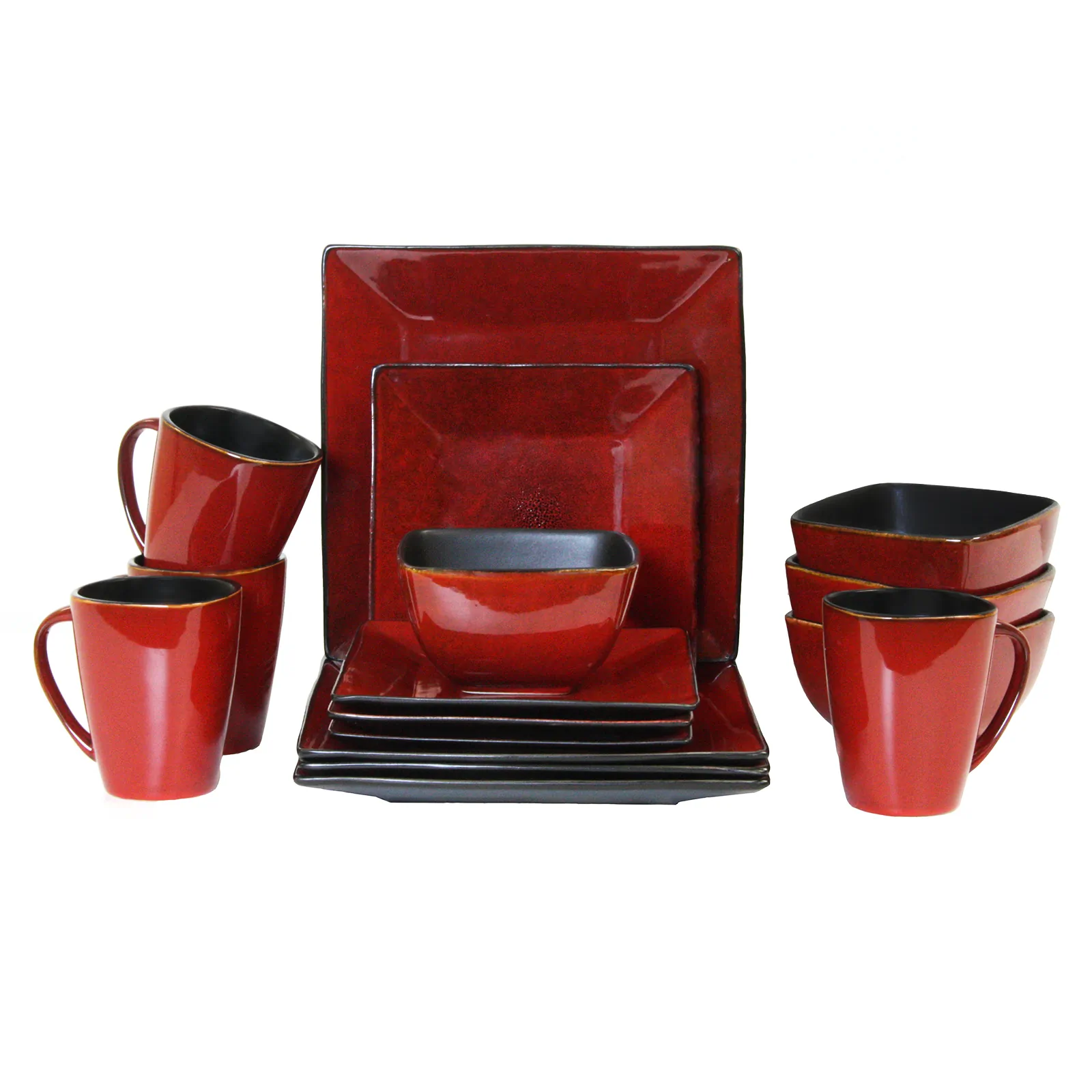 ELAMA ELM-HARLAND16 — Elama Harland Loft 16 Piece Modern Premium Stoneware set with Complete Setting for 4