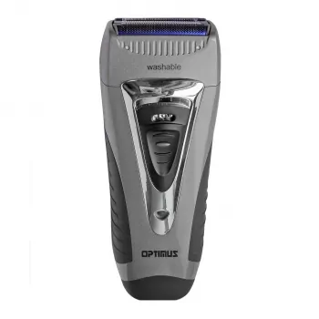 OPTIMUS 50043S — Optimus Curve Rechargeable Triple Wet/Dry Men's Shaver in Black and Silver