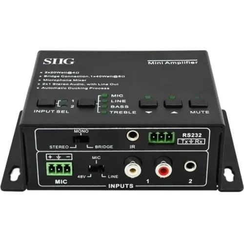Siig CE-AU0011-S1 — POWER SPECS MINI DIGITAL AMPLIFIER FLEXIBLE AUDIO MIXING COMPACT SIZE AUDIO AMPL