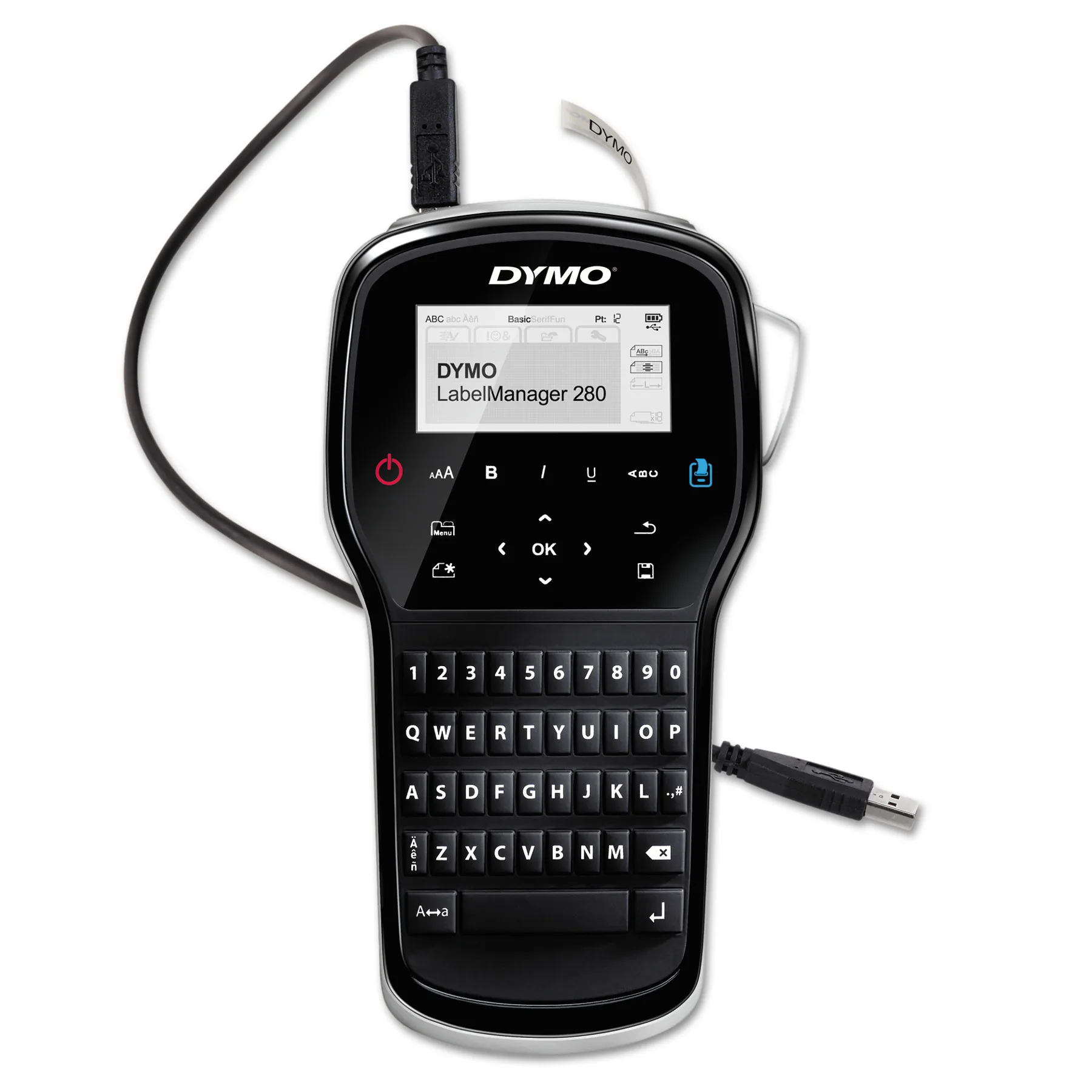 DYMO 1815990 — RECHARGEABLE HANDHELD LABEL MAKER WITH PC OR MAC CONNECTION - 1 YEAR WARRANTY