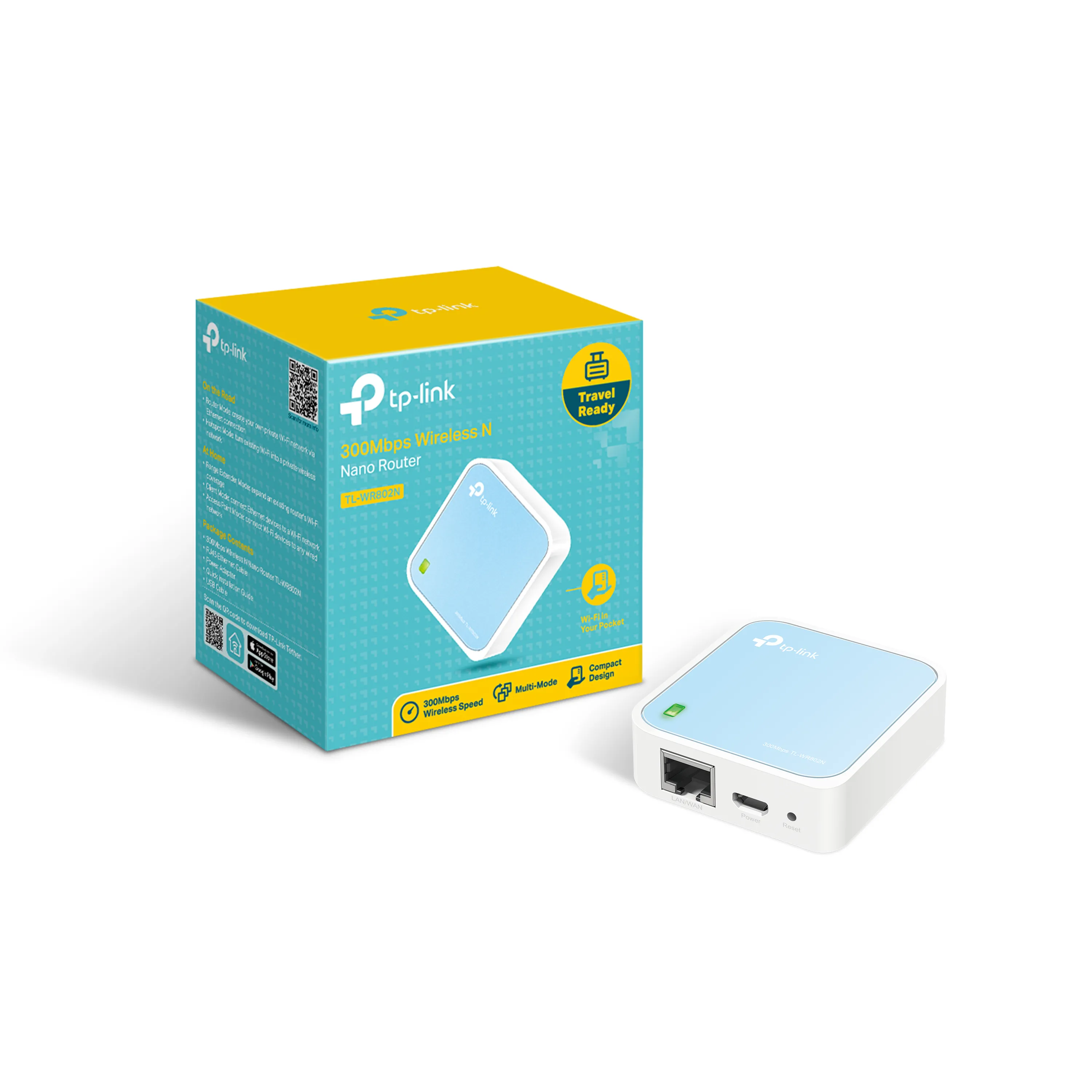 TPLINK TL-WR802N — TP-Link Network TL-WR802N 300Mbps Wireless N Nano Router 802.11n/g/b Retail