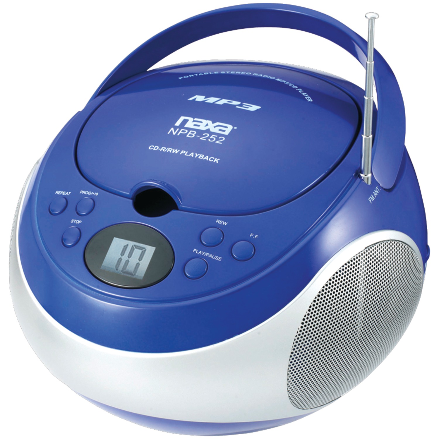 NAXA ELECTRONICS RA20178 - Naxa Portable Cd And Mp3 Players With Am And Fm Stereo (blue