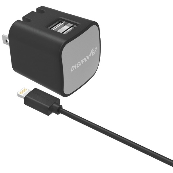 DigiPower IS-AC2DL - DIGIPOWER(R) IS-AC2DL InstaSense(TM) 2.4-Amp Dual-Port Wall 