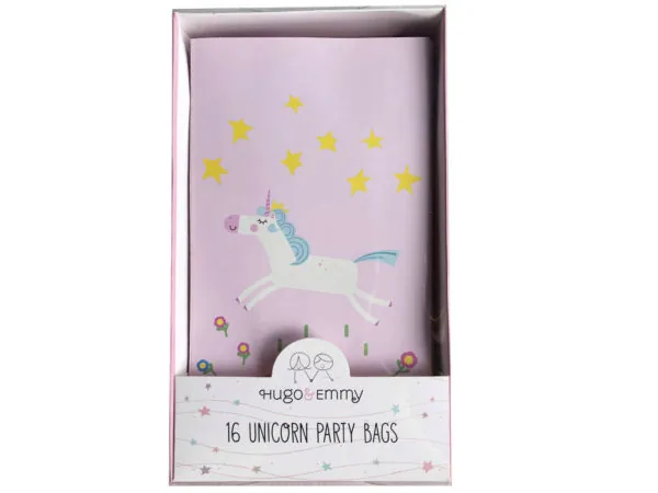 bulk buys PC901 - Hugo & Emmy Unicorn Party Favor Bags - 16 Count