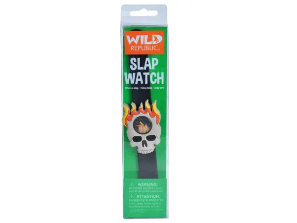 bulk buys DD412 - Wild Republic Skull Slap Watch - Fun and Funky Accessory