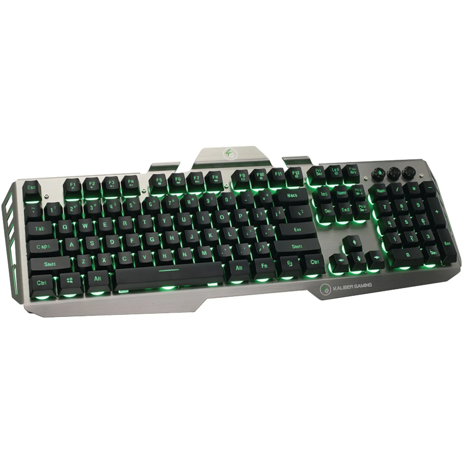 IOGear GKB704L-BK - HOVER ALUMINUM GAMING KEYBOARD WITH 3 COLOR LED BACKLIGHT-BL