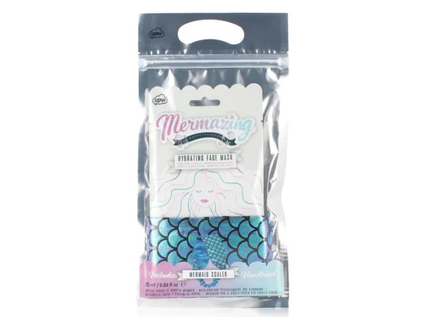 bulk buys CA493 - Mermaid Face Mask and Headband Set for Kids