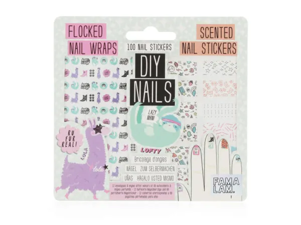 Bulk Buys CA465 — DIY Pineapple Nail Wraps with Scented Stickers