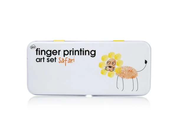 bulk buys CA521 - Creative Fingerprint Safari Art Set with Tin Box