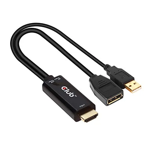CLUB 3D CAC-1331 — HDMI TO DISPLAYPORT 1.2 ACTIVE ADAPTER WHICH TRANSMITS A HDMI SIGNAL INTO A DISP