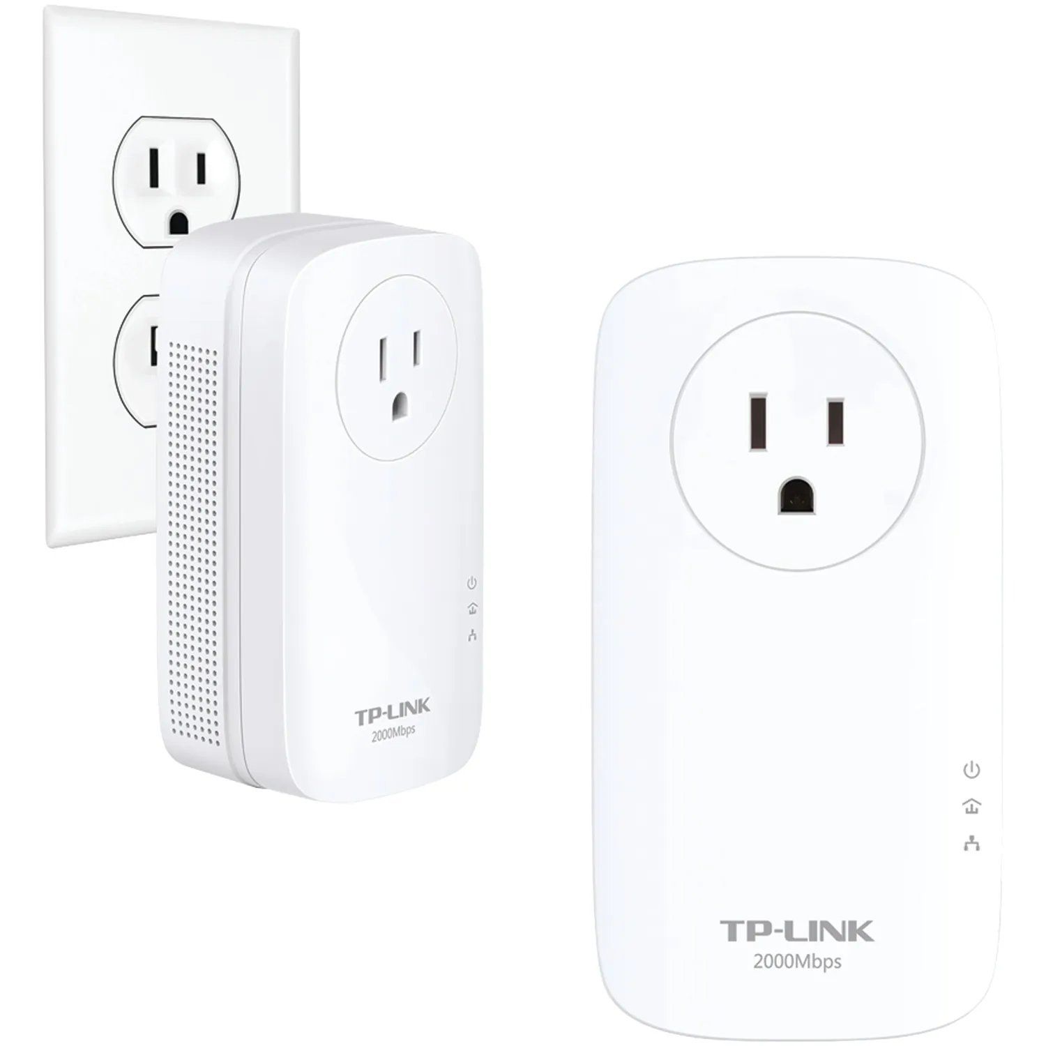 TPLINK TL-PA9020P KIT — AV2000 2-PORT GIGABIT PASSTHROUGH POWERLINE STARTERKIT,2000MBPSPOWERLINEDATARATE