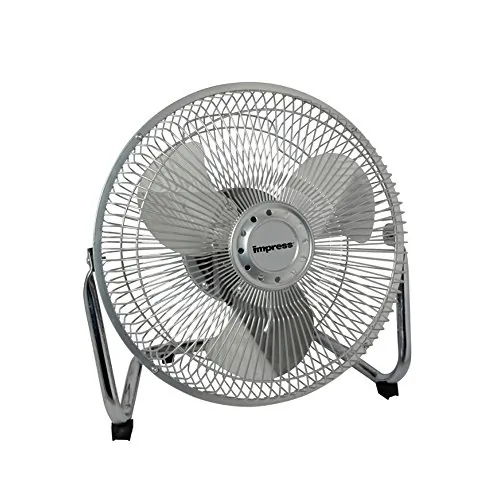 IMPRESS IM-709V — Impress 9-Inch All Metal High Velocity Fan Silver Finish