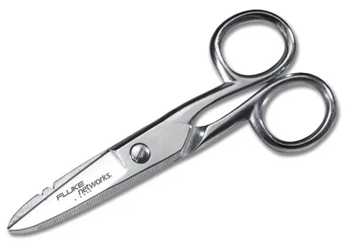 Fluke Networks 44500000 — Professional Electrician's Scissors with Wire Stripping