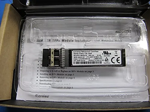 Extreme Networks 10301 — 10 GIGABIT ETHERNET SFP+ MODULE, 850NM, MMF 26-300M LINK, LC CONNECTOR