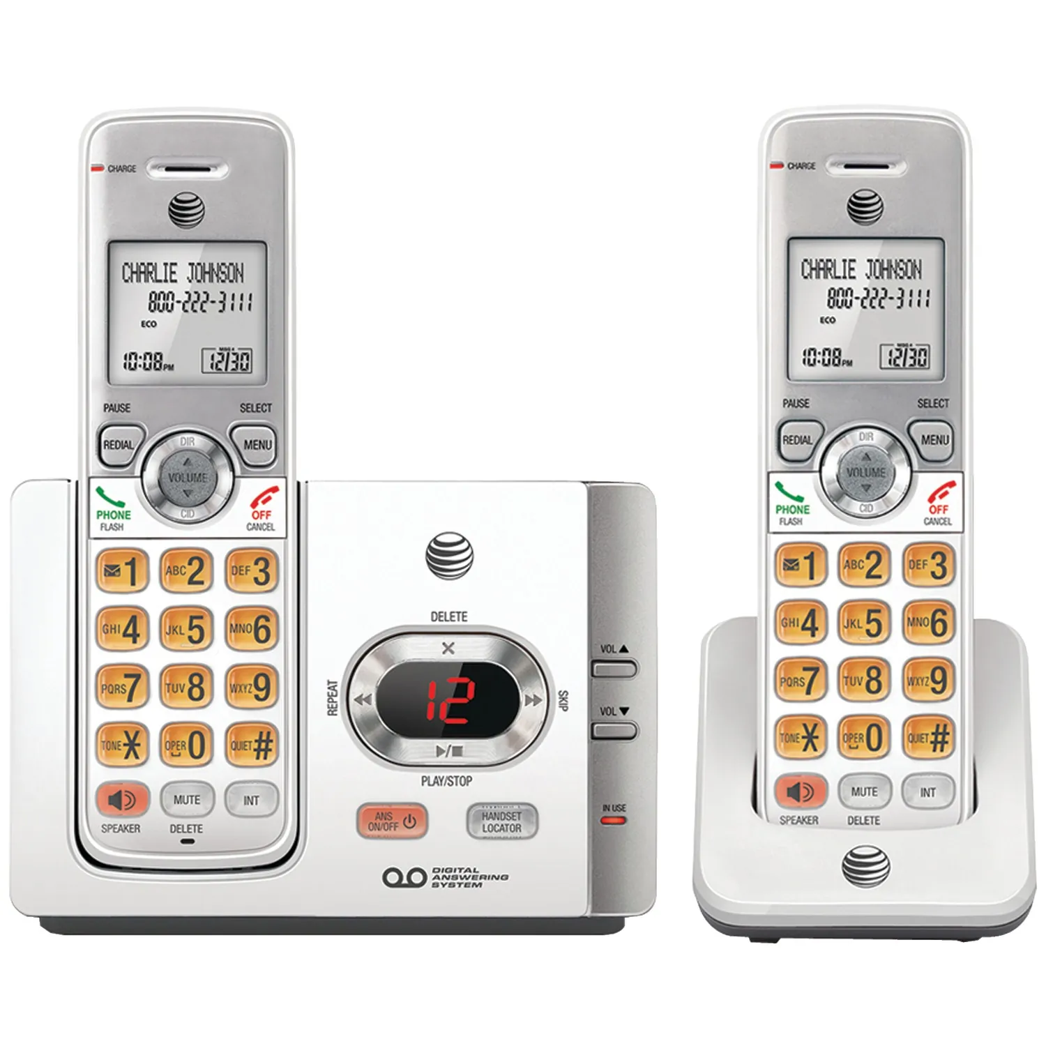 AT&T RA39874 — At&t Dect 6.0 Cordless Answering System With Caller Id And Call Waiting (2 Handsets) ATTEL52215