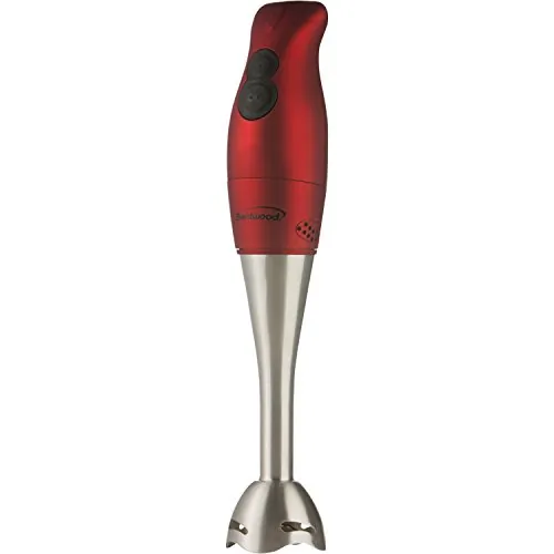 Brentwood HB-33R — Brentwood 2-SPEED HAND BLENDER - RED Soft Grip Handle