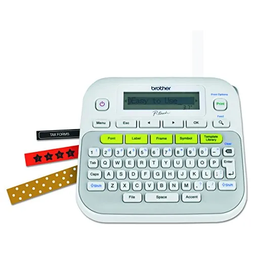 Brother PT-D210 — Brother P-Touch PT-D210 Label Maker - Thermal Transfer - Monochrome - Desktop - Labelmaker - 180 dpi - LCD Screen - Desktop Mirror Printing - Laminated Tape